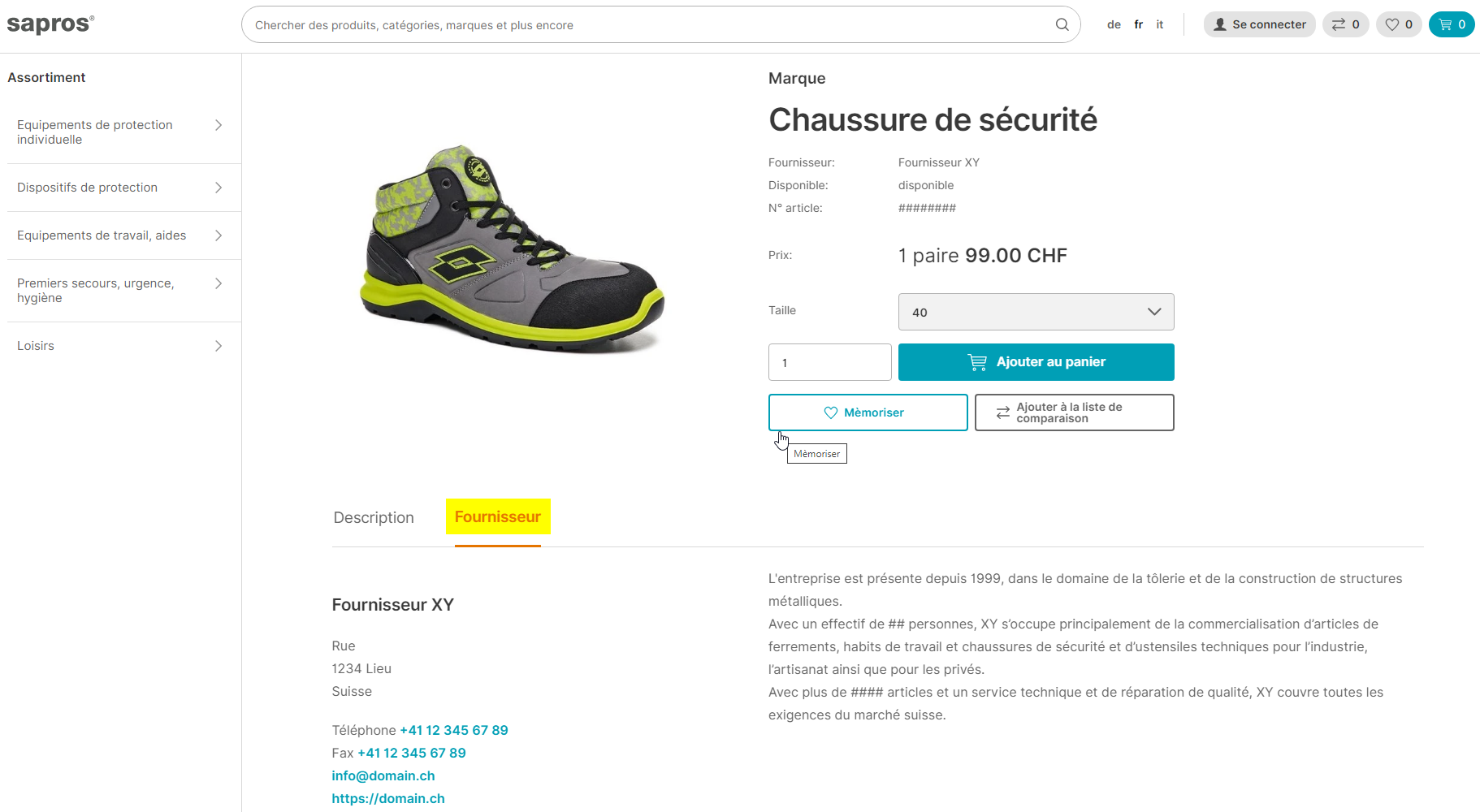 Contact et demandes