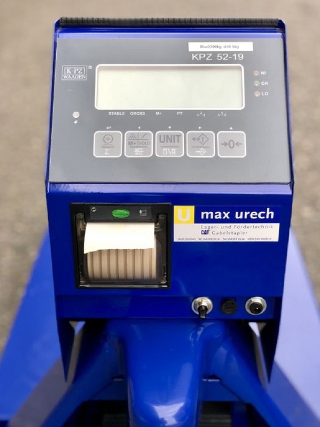 Handhubwagen mit Drucker