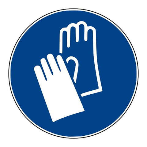 Gebotszeichen "Handschutz benutzen"