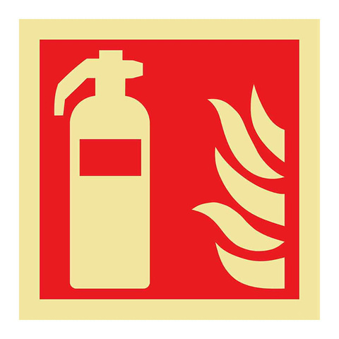 Brandschutzzeichen "Feuerlöscher", langnachleuchtend