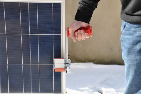 Tragen von Sonnenkollektoren und Solarmodulen