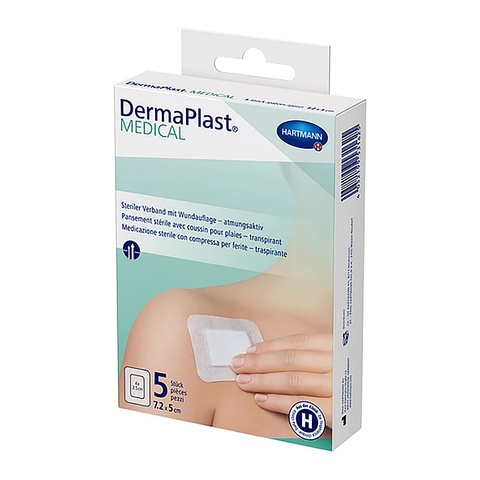 Vliesverband DermaPlast® Medical, 7.2 x 5 cm, 5 Stk.