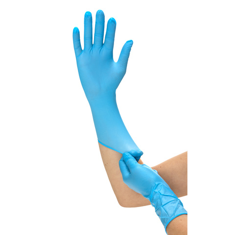 Nitrilhandschuhe DELTASAFE® Advanced 300 Blue, langer Schaft