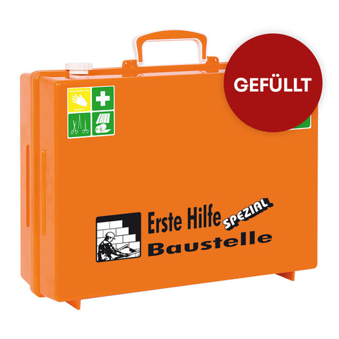 Söhngen MT-CD Erste Hilfe Koffer Spezial Baustelle, gefüllt, orange