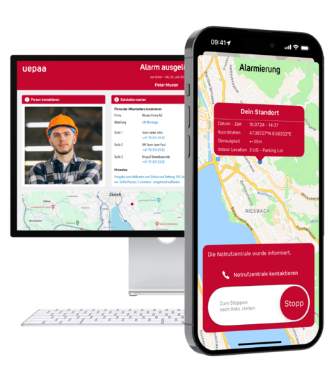 Manueller Alarm - Uepaa App