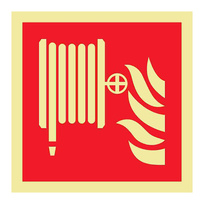 Brandschutzzeichen "Löschschlauch", langnachleuchtend