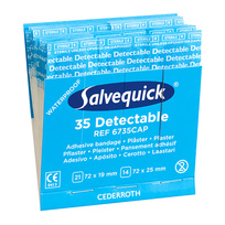 Salvequick® 35 Detectable, Pflasterstrips, detektierbar (6735CAP), 35 Stk.